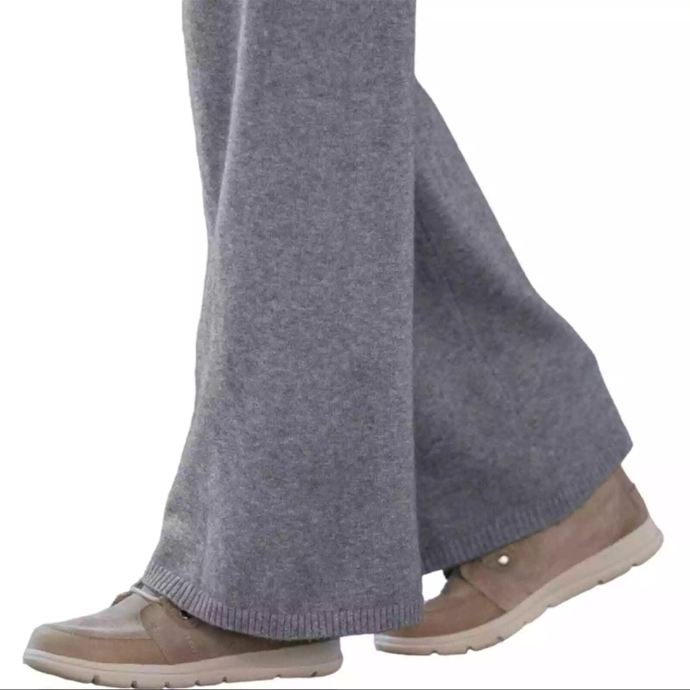 Sundance Baci Mina Sweat Pants Wide Leg Lounge Comfy Pull-on Gray Size L - Picture 3 of 9